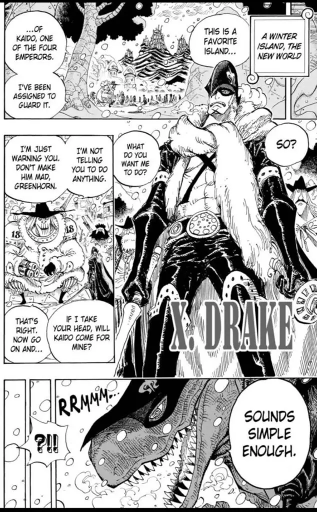 X-Drake visits Kaido's winter island