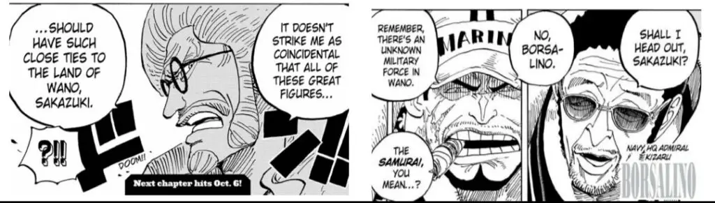 Navy going to wano foreshadowing